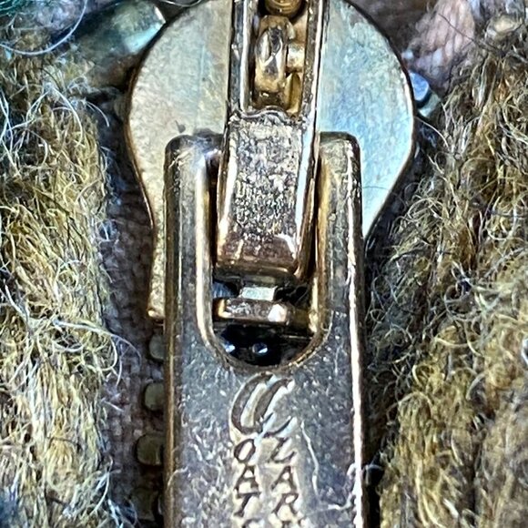 Vintage 1958 Green Goose Cowichan Handmade Woven Wool Jacket Canvas Large Canada - Picture 12 of 16